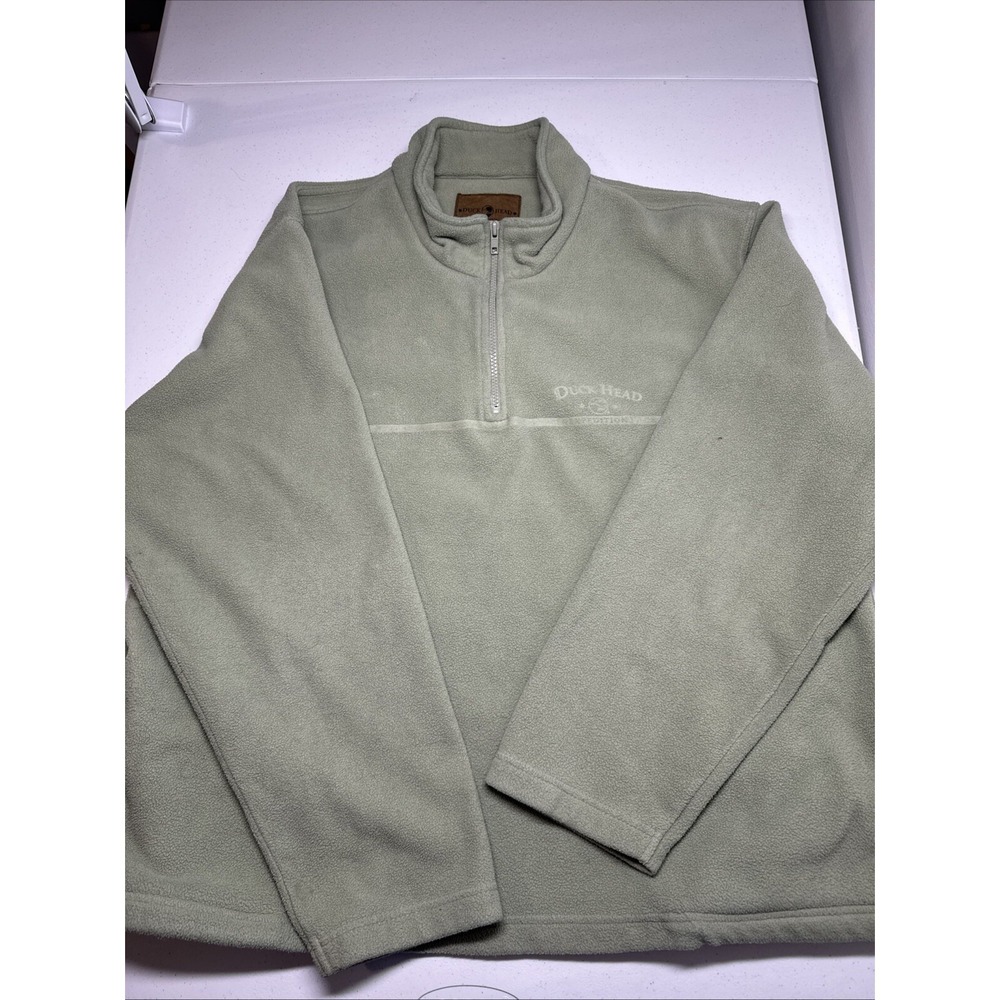 Duck Head Expedition Men's Quarter Zip Fleece, 2XL XXL, Green